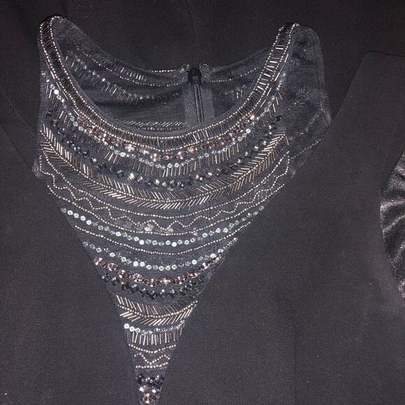 David Meister Embellished Neck Dress LBD REVOLVE - Picture 6 of 7